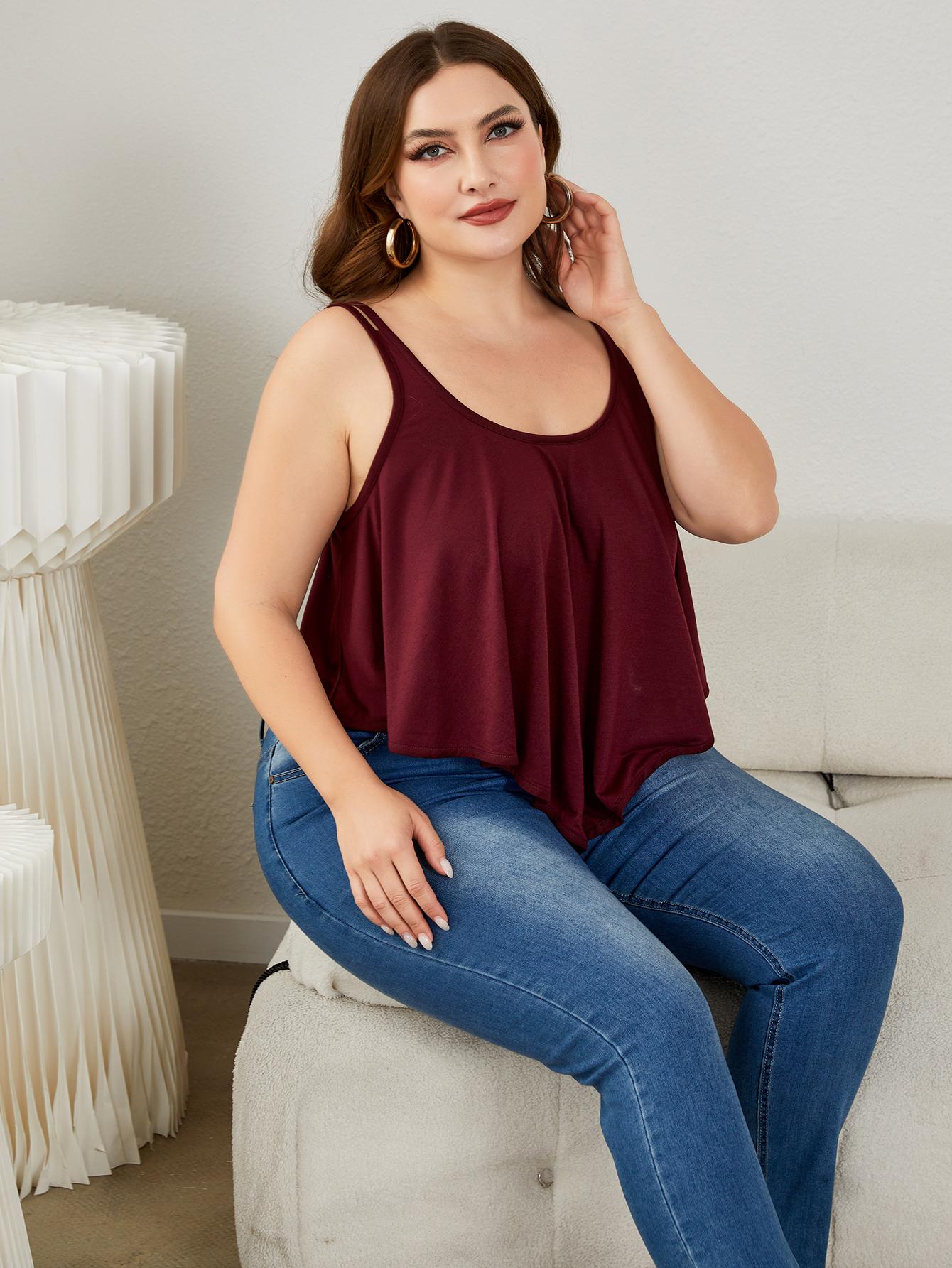 Double-Strap Scoop Neck Cami