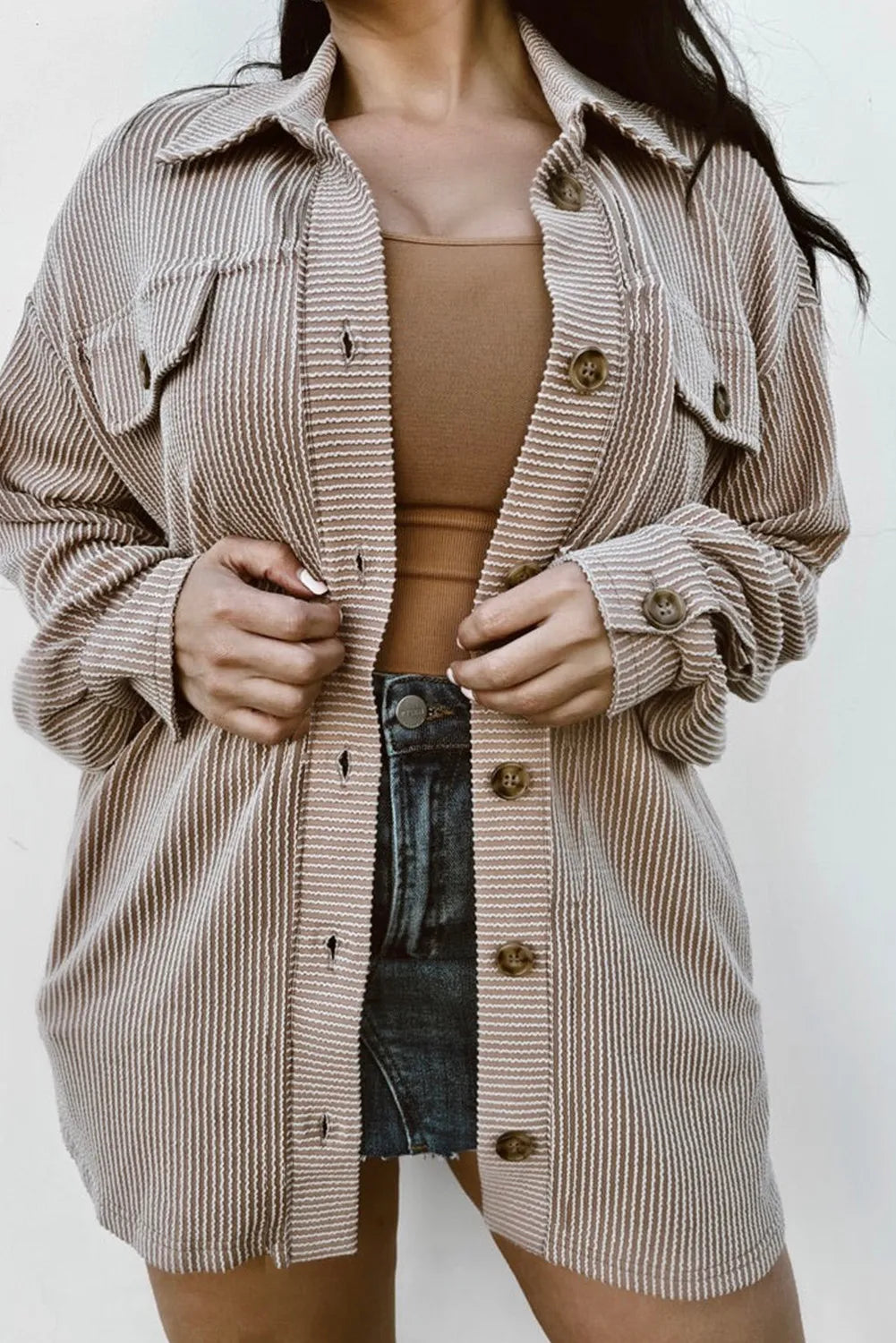 Button Up Long Sleeve Jacket