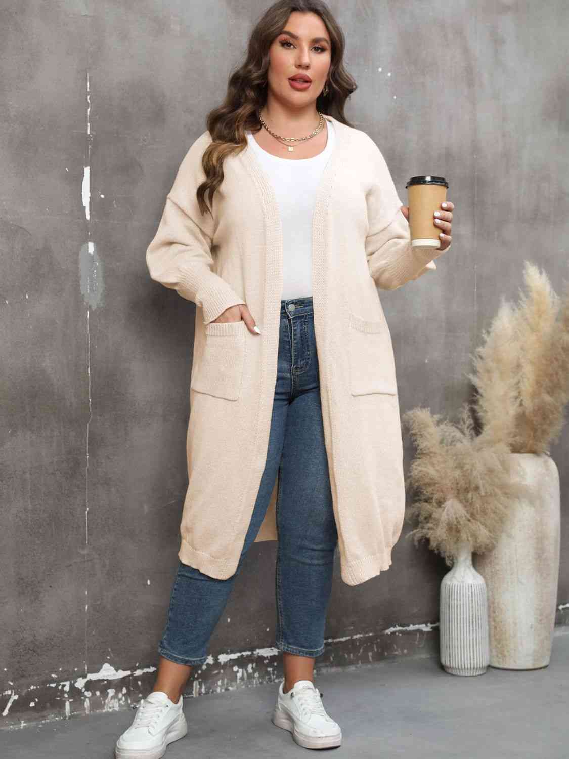 Long Sleeve Pocketed Cardigan