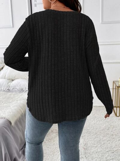 V-Neck Long Sleeve T-Shirt