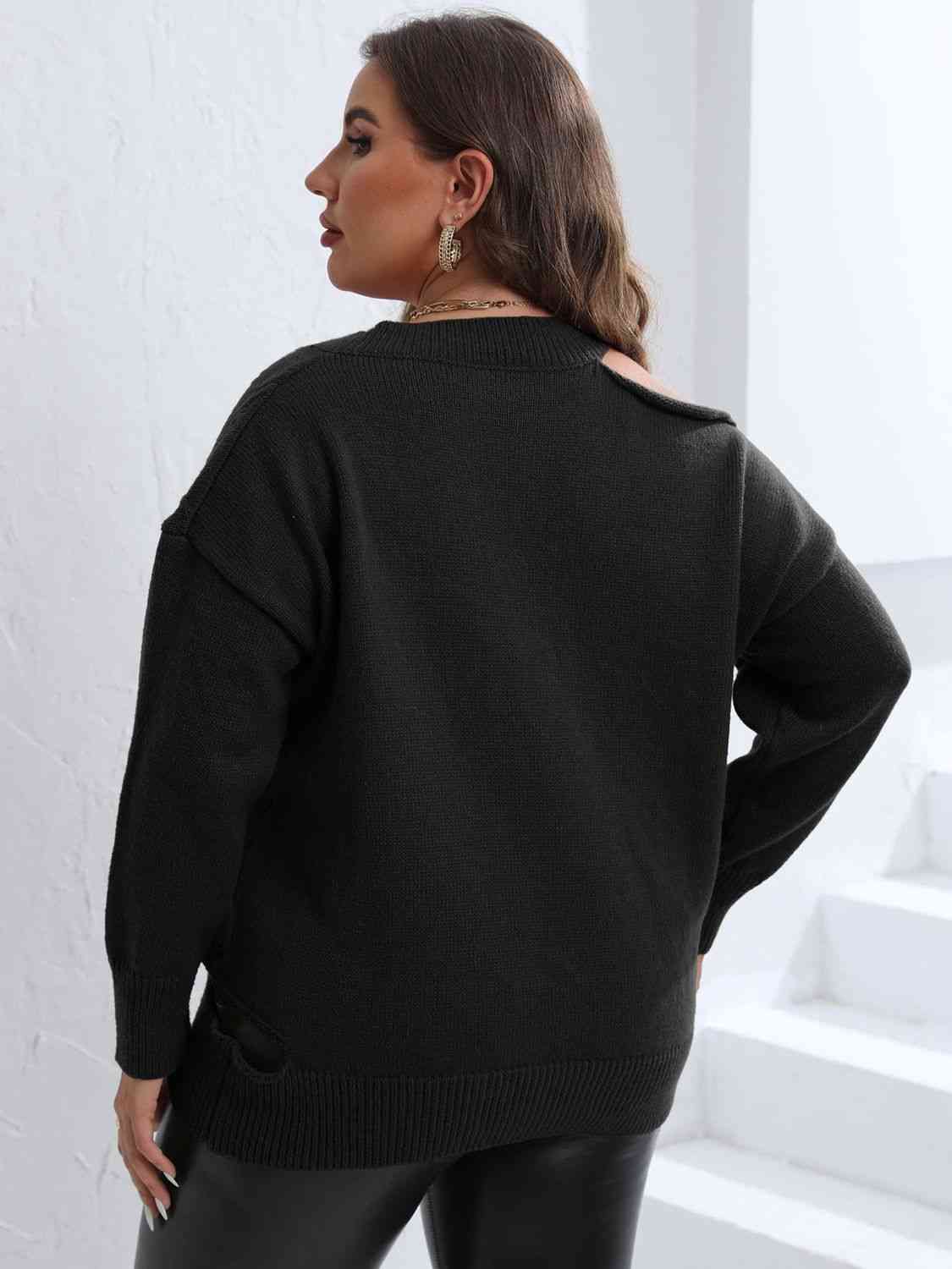 Cutout V-Neck Sweater