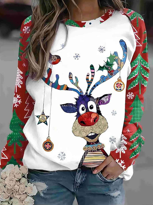 Christmas Theme Raglan Sleeve T-Shirt