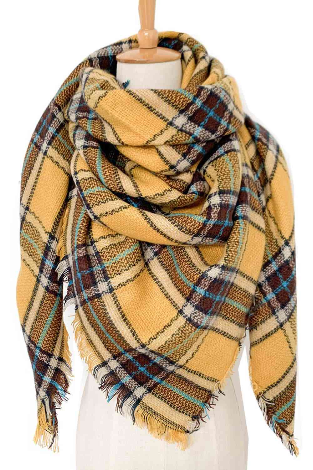 Plaid Imitation Cashmere Scarf