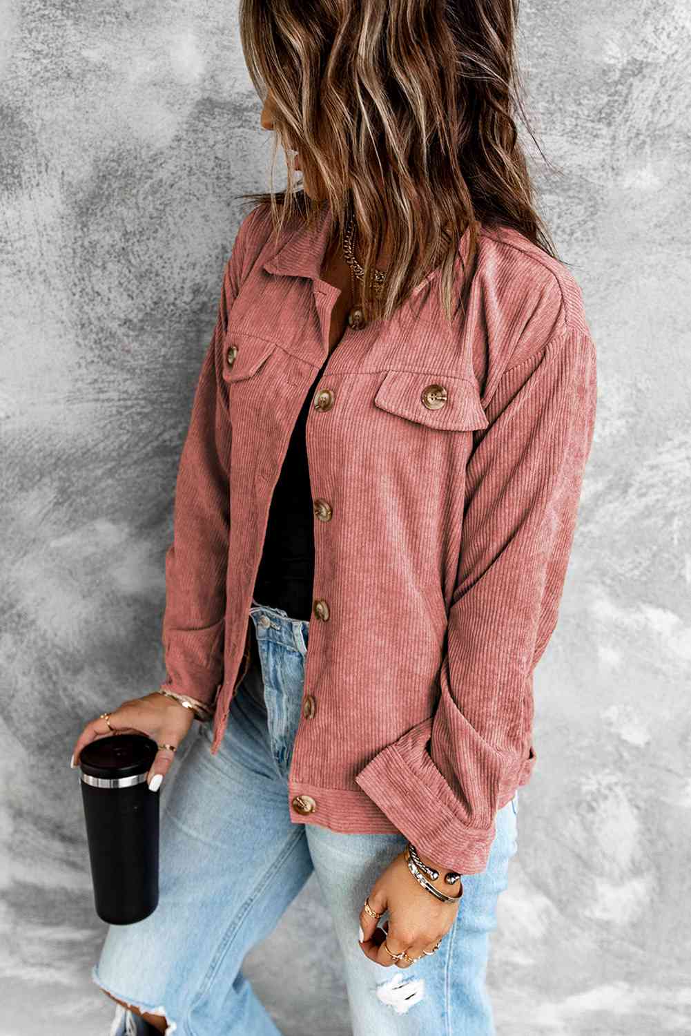 Corduroy Long Sleeve Jacket