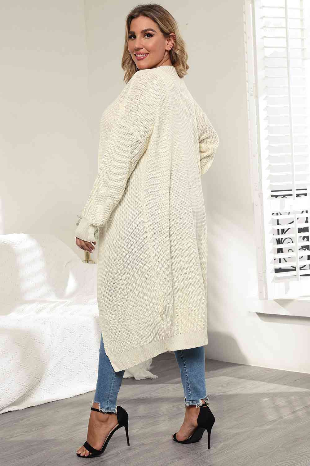 Open Front Long Sleeve Cardigan