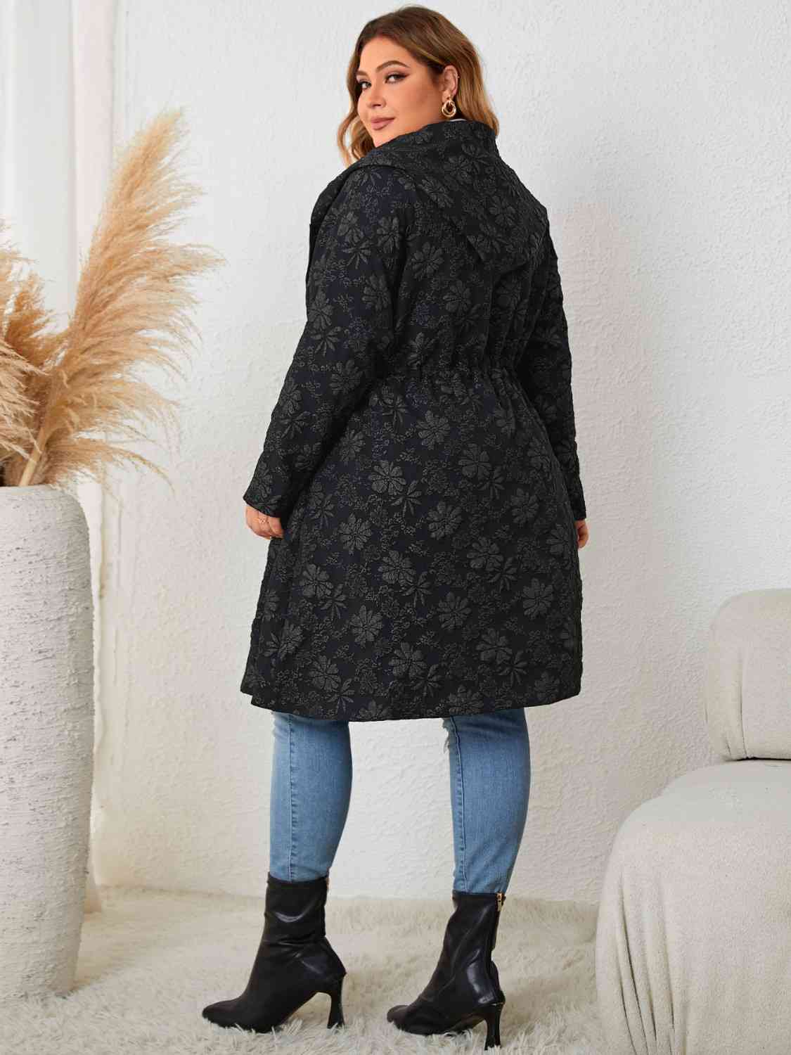 Long Sleeve Hooded Trench Coat