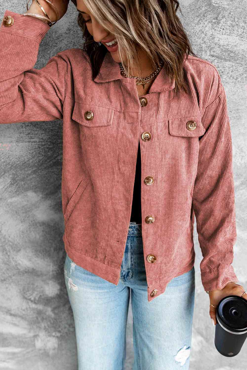 Corduroy Long Sleeve Jacket