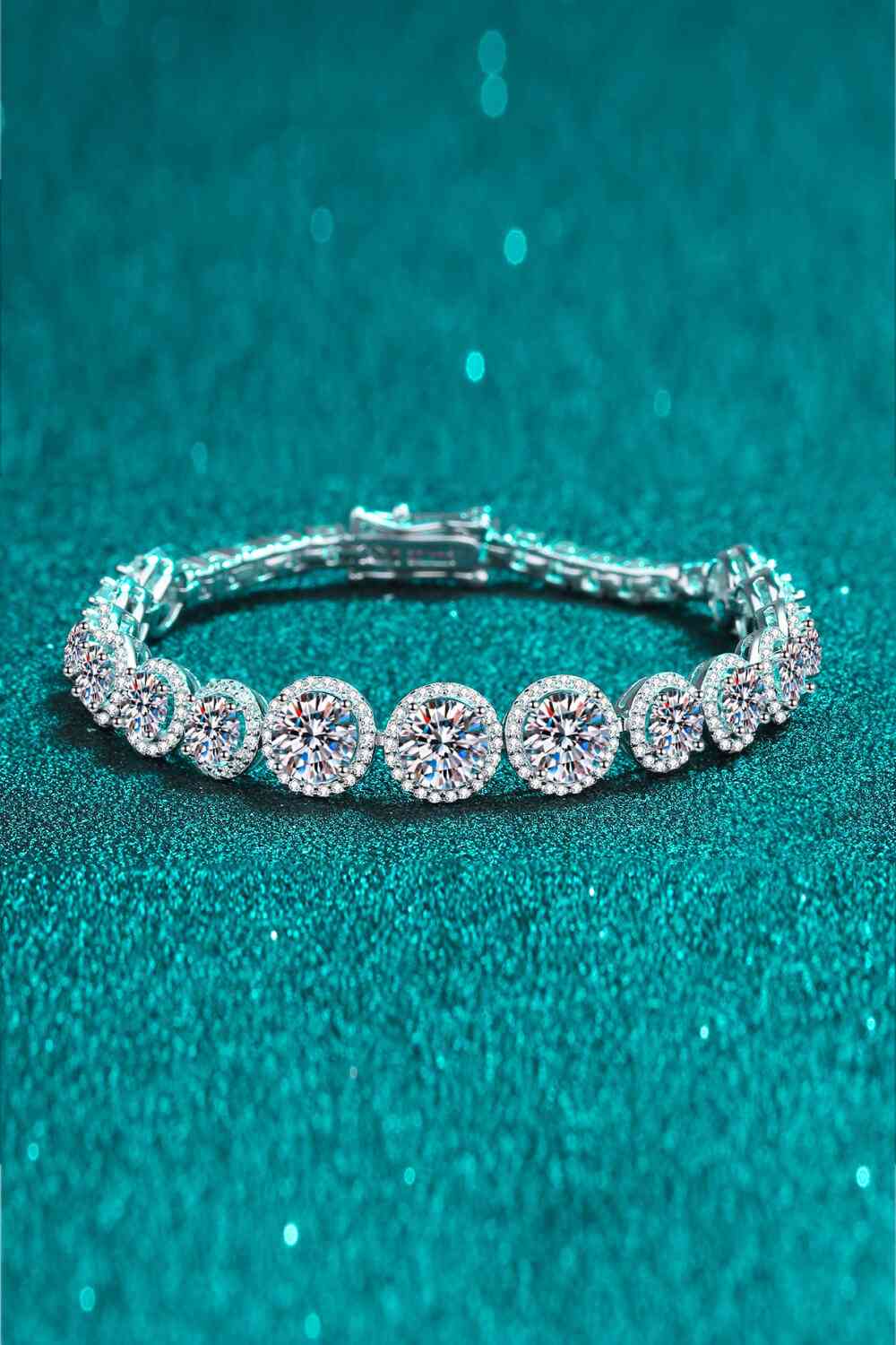 925 Sterling Silver 10.4 Carat Moissanite Bracelet