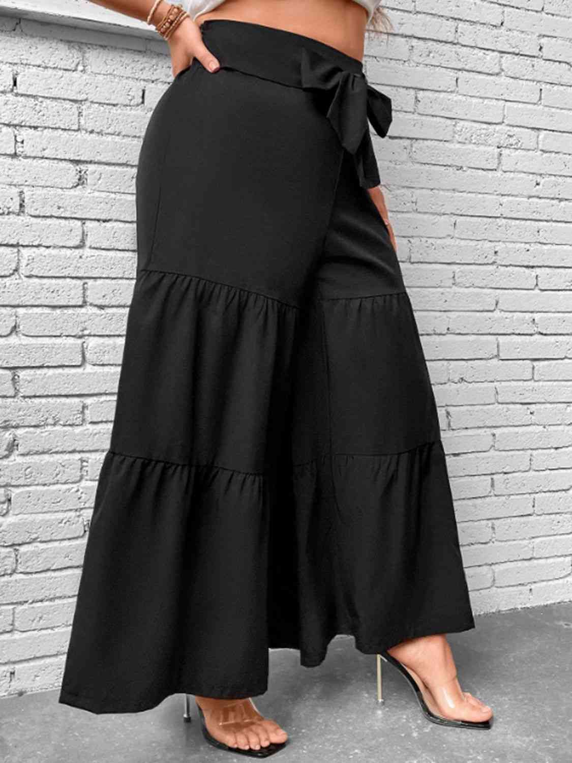 Tiered Wide Leg Pants