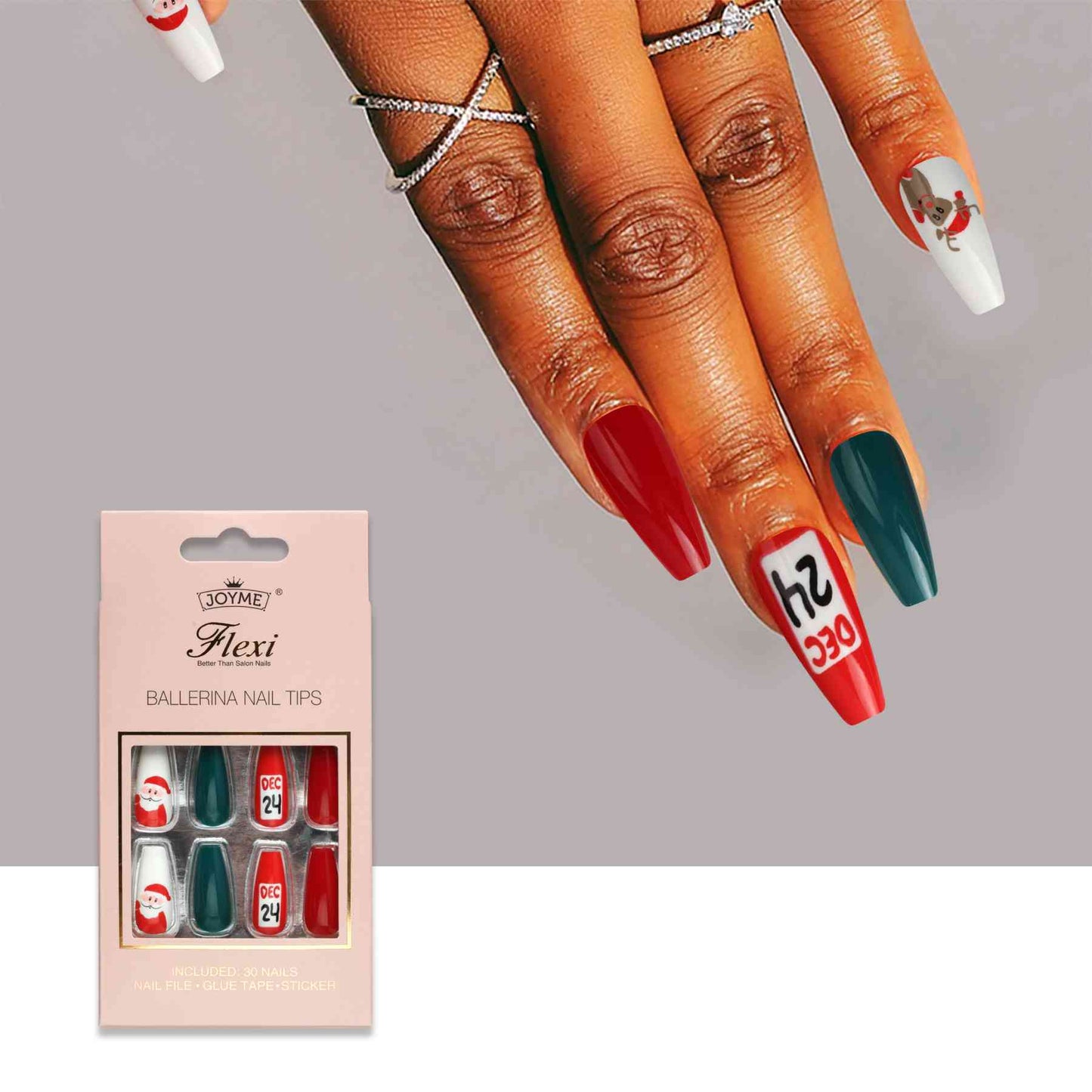 Christmas Theme ABS Press-On Nails