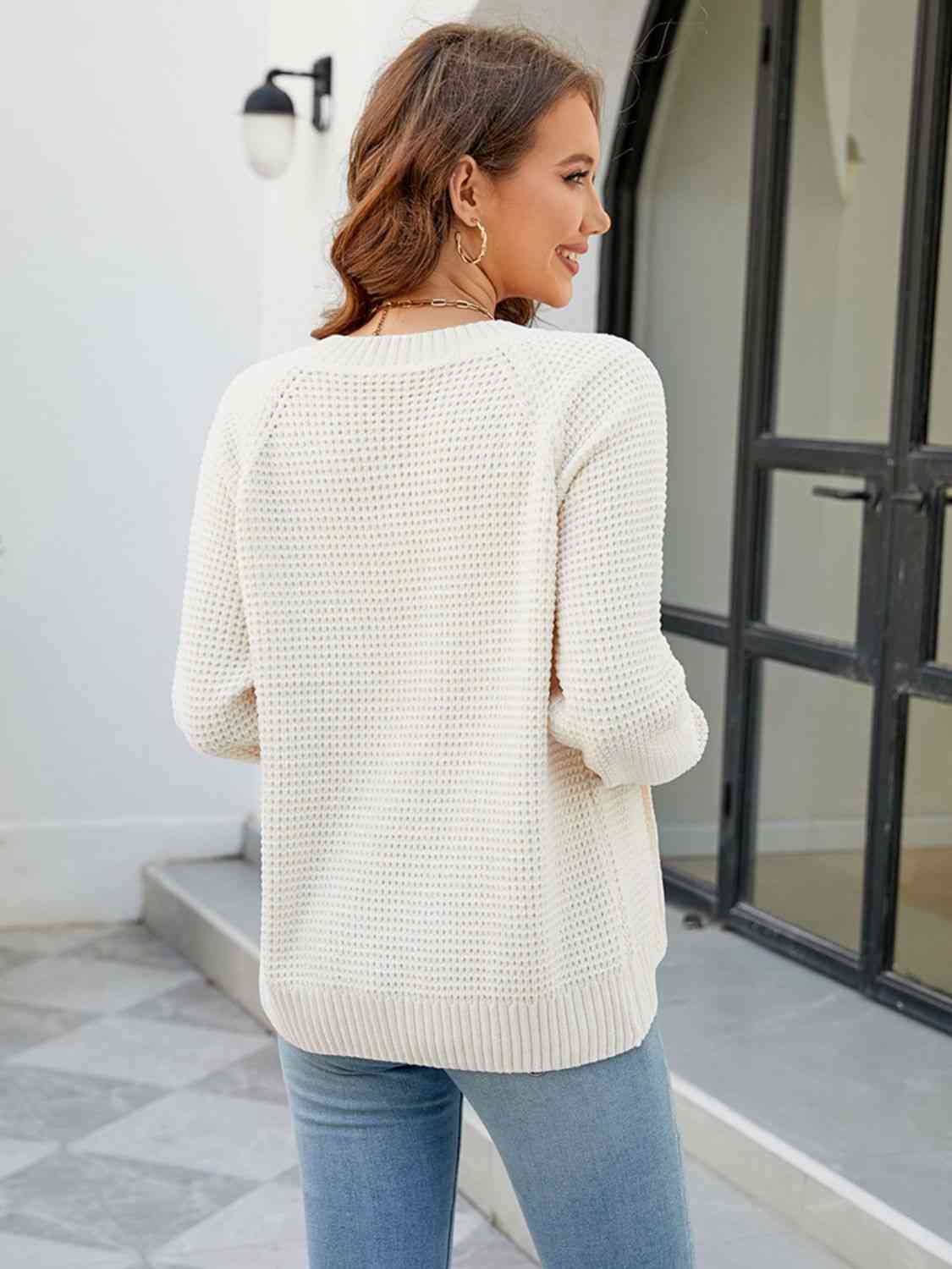 Zip-Up Round Neck Cardigan