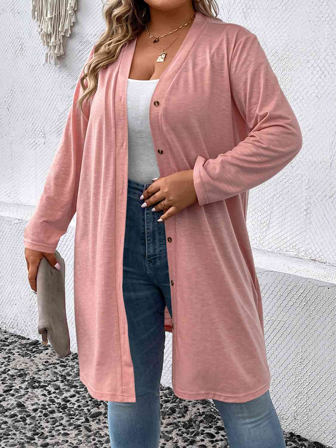 Button Down Longline Cardigan