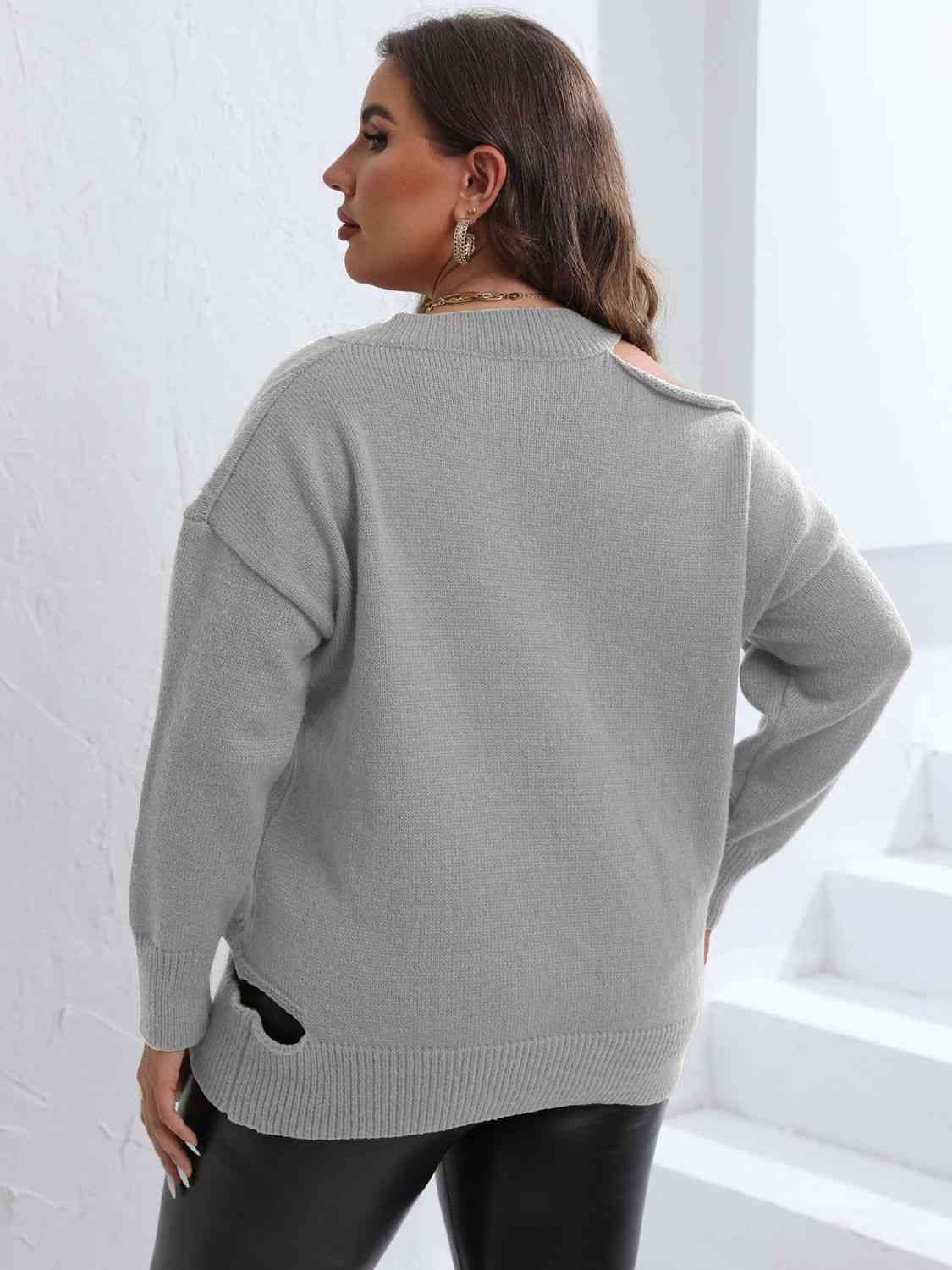 Cutout V-Neck Sweater