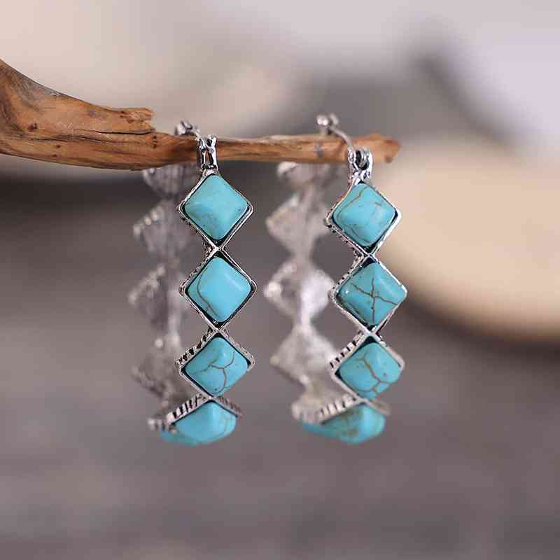 Turquoise Hoop Earrings