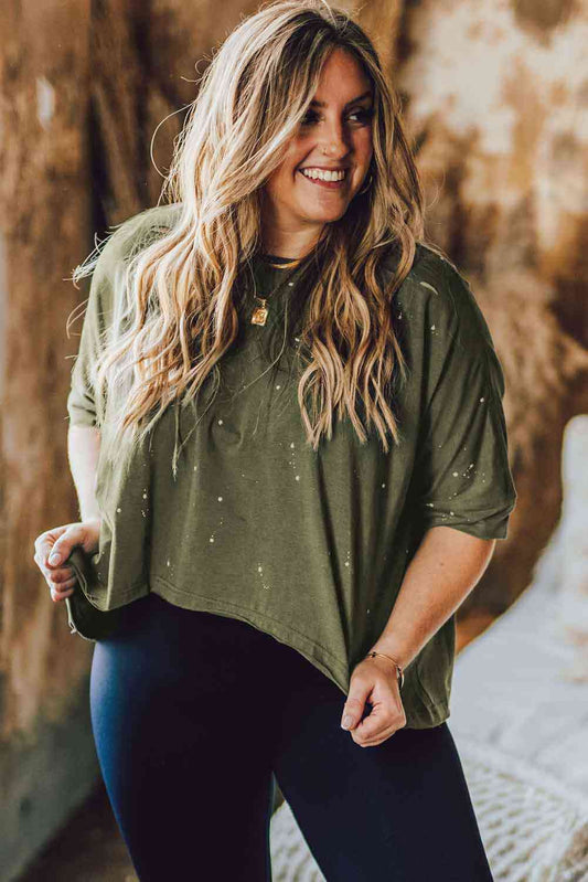 Round Neck Half Sleeve Blouse