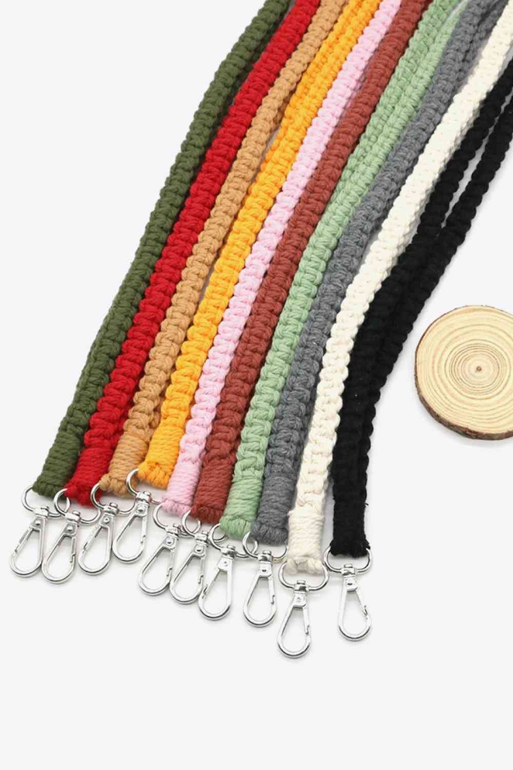 Assorted 2-Pack Hand-Woven Lanyard Keychain