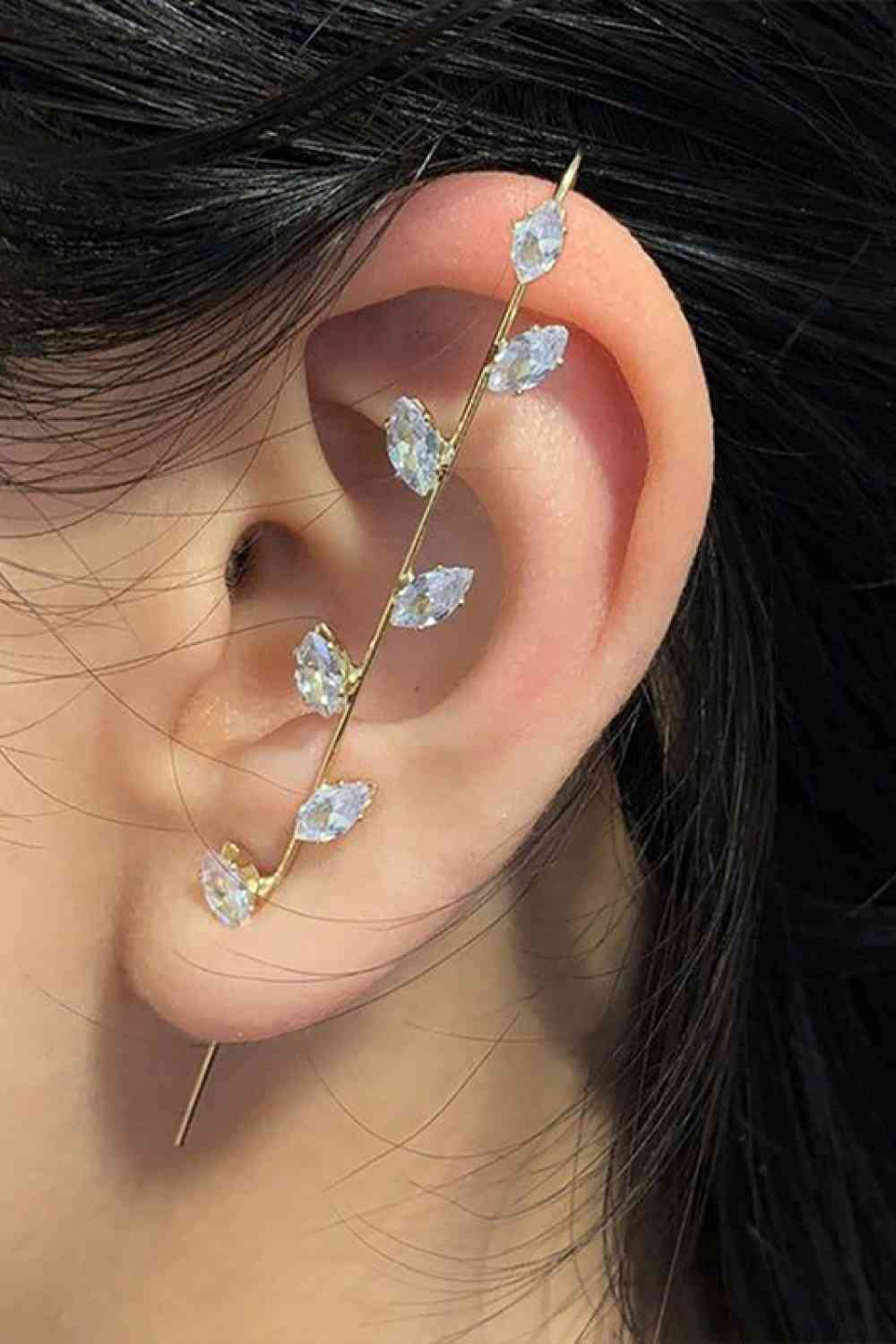 Across Ear Crawler Earrings