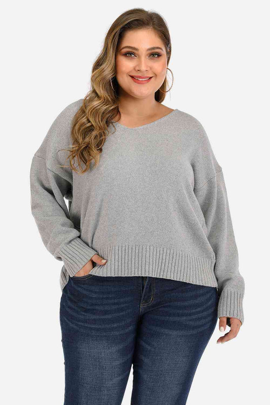 V Neck Pullover Sweater