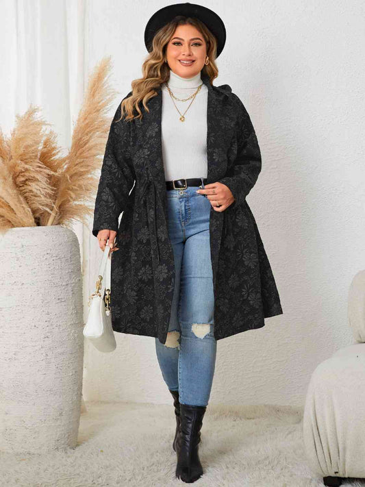 Long Sleeve Hooded Trench Coat