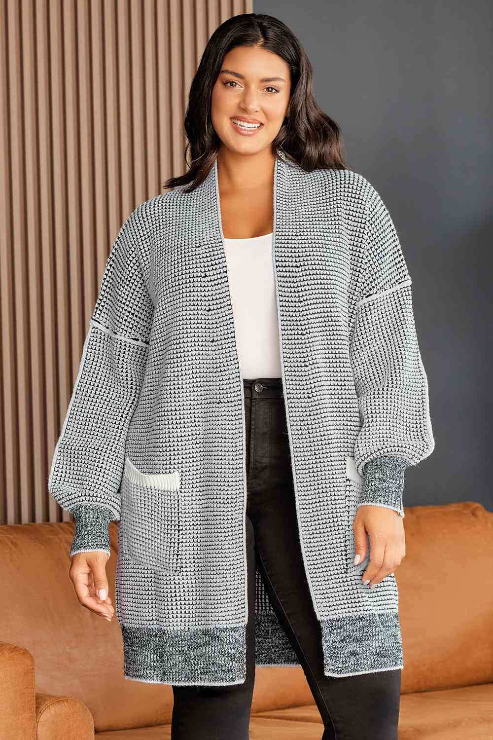 Open Front Longline Cardigan