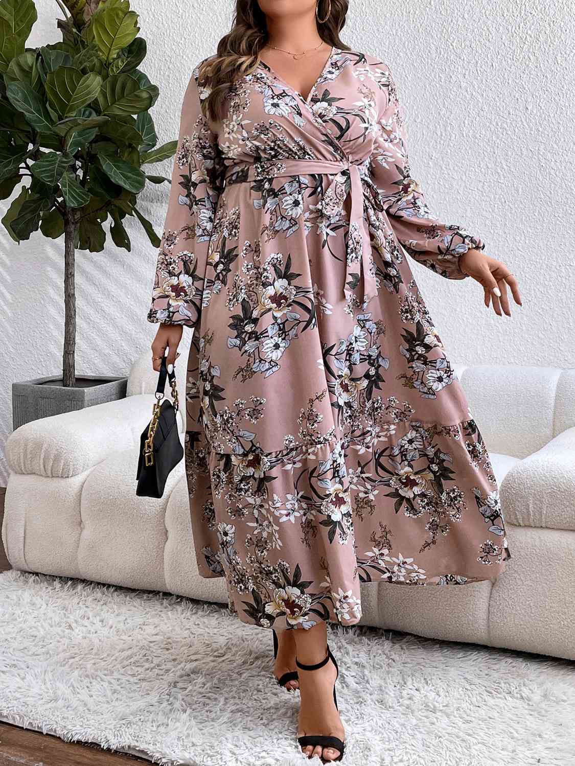 Surplice Neck Maxi Dress