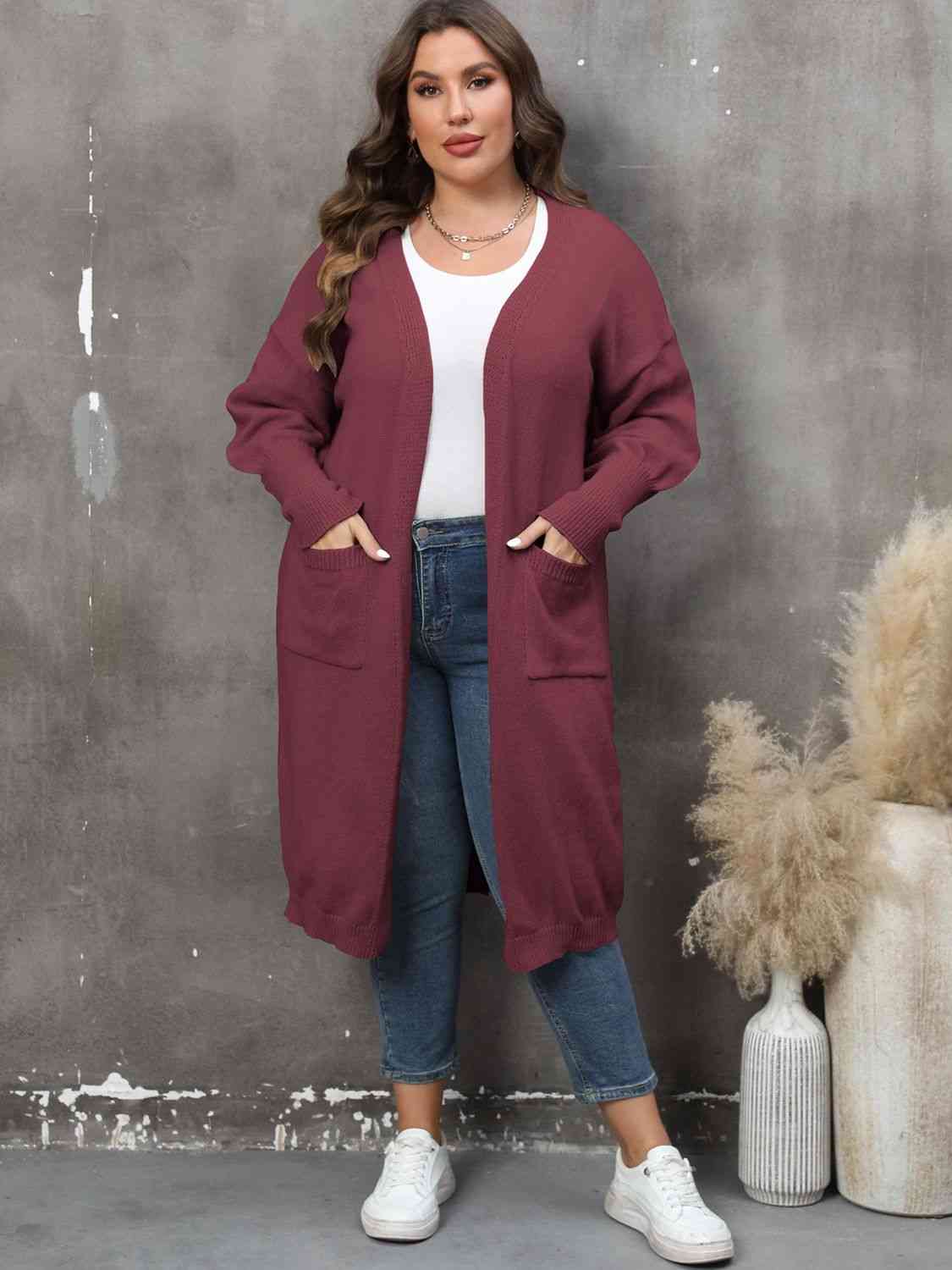 Long Sleeve Pocketed Cardigan