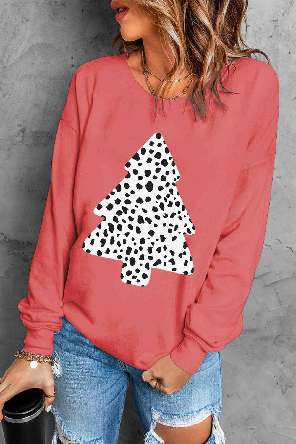 Christmas Tree Graphic Sweatshirt