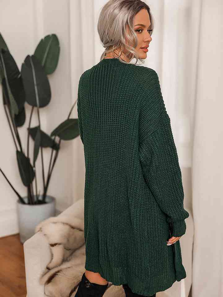 Ribbed V-Neck Cardigan