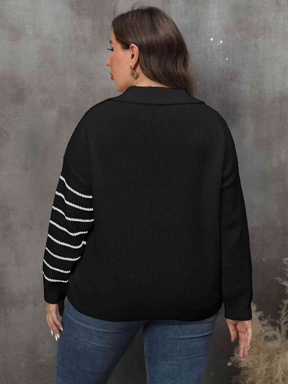 Striped V-Neck Sweater