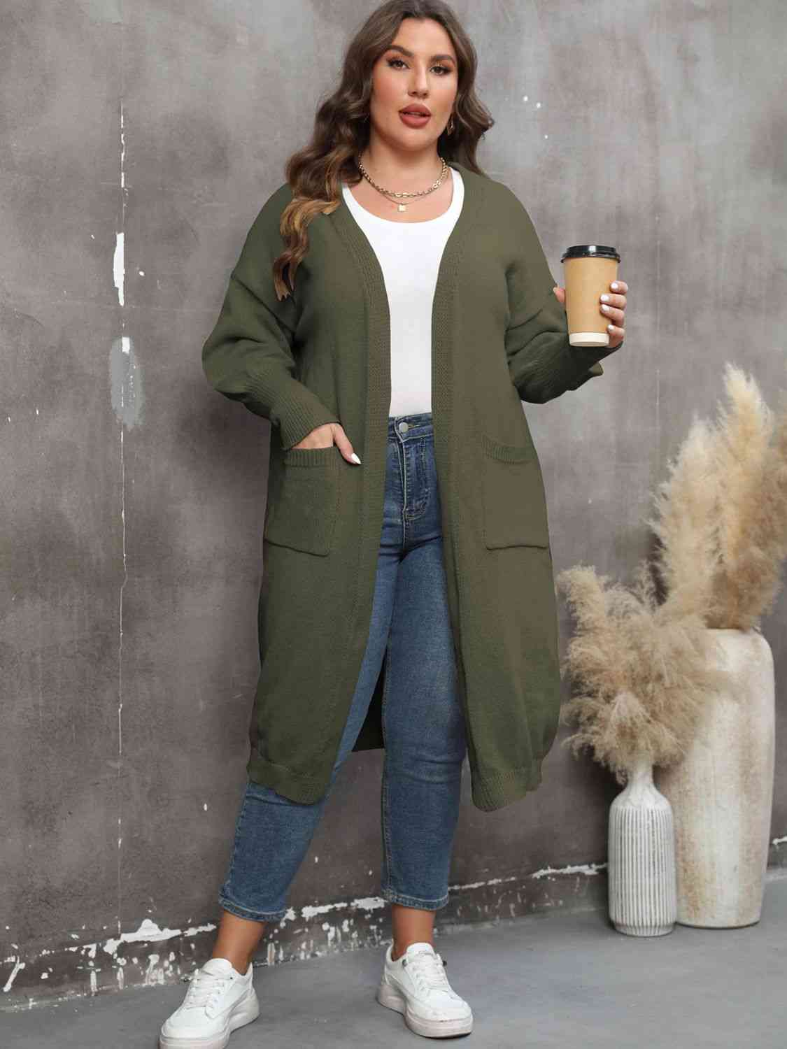 Long Sleeve Pocketed Cardigan