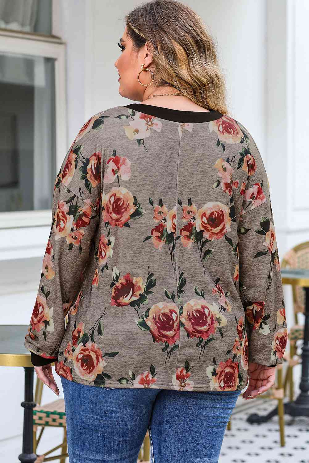 Floral V-Neck Blouse