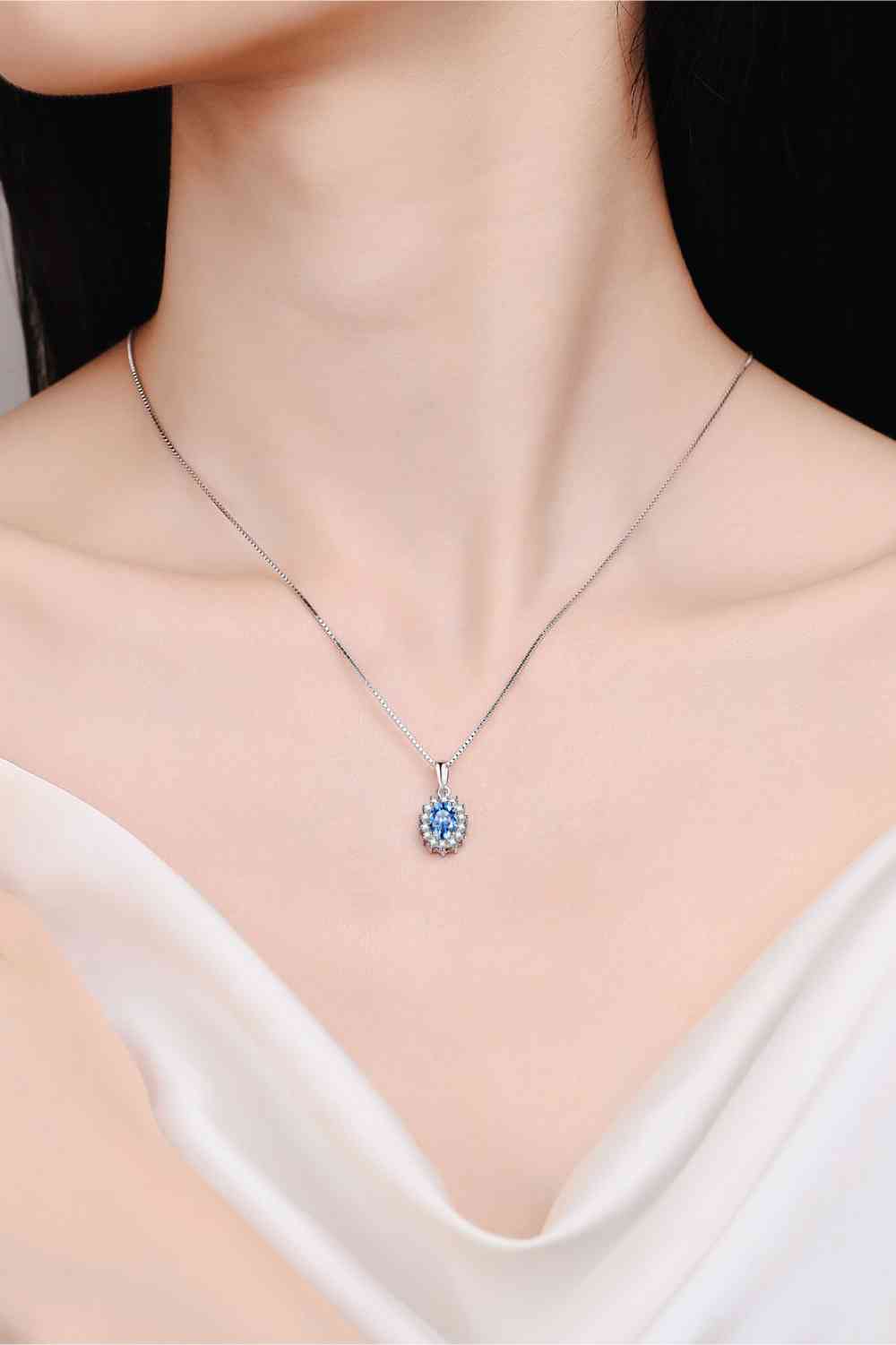 Moissanite Sterling Silver Necklace