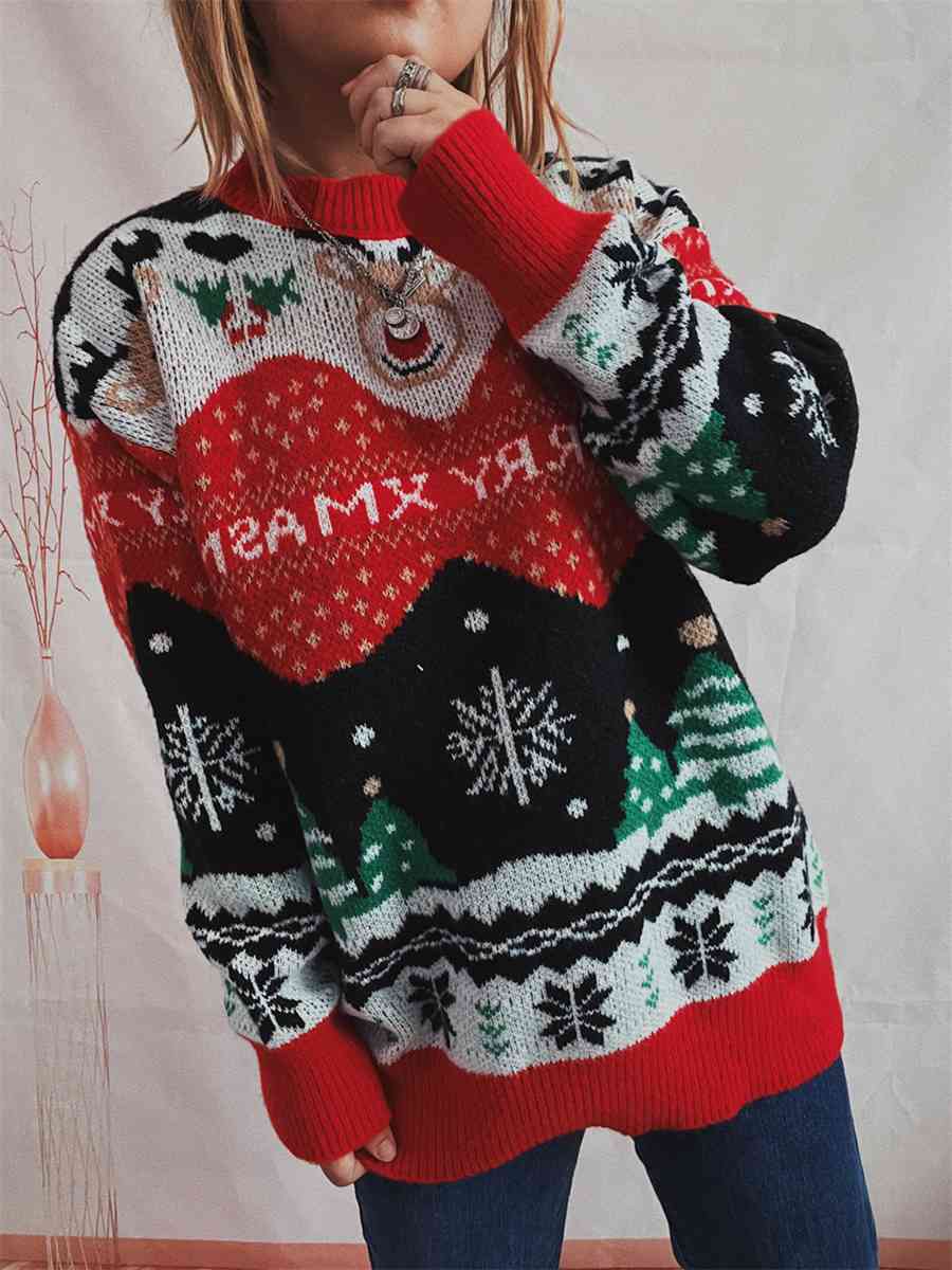 Christmas Element Long Sleeve Sweater