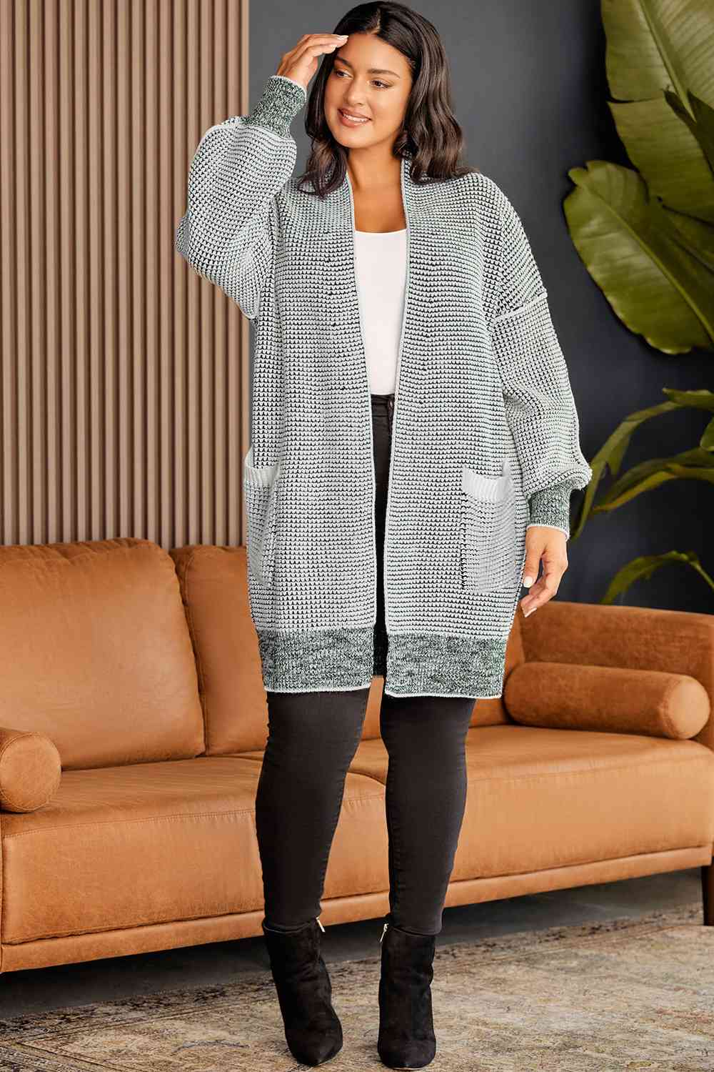 Open Front Longline Cardigan