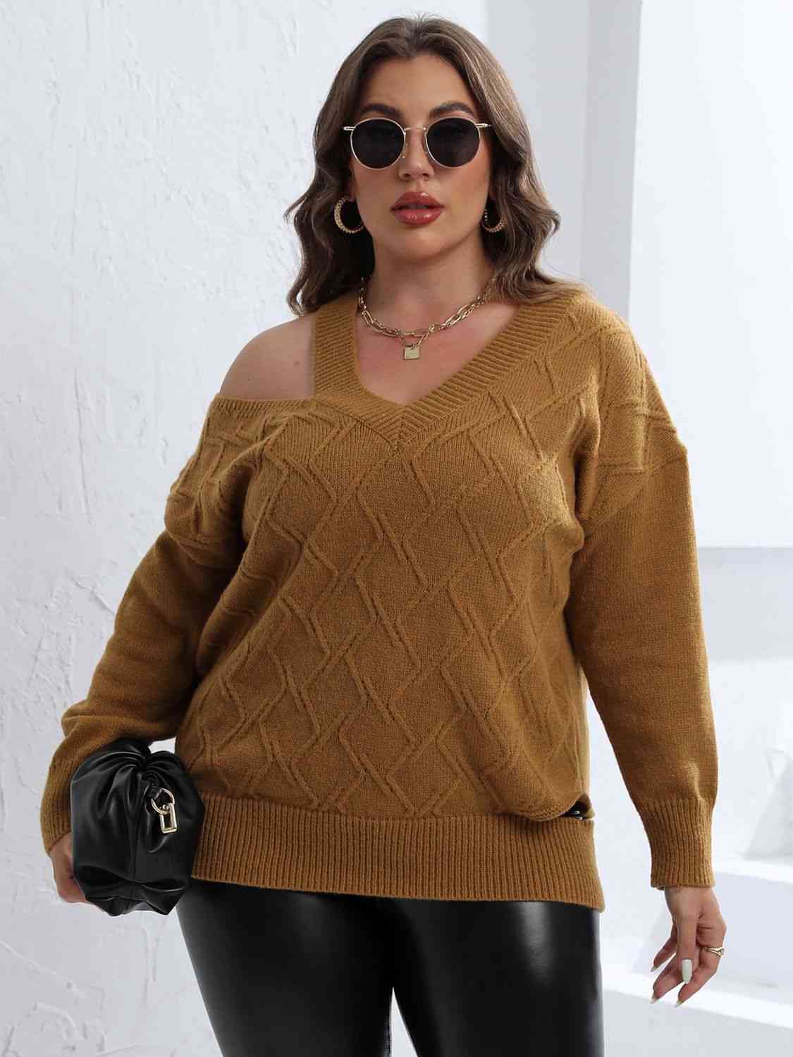 Cutout V-Neck Sweater