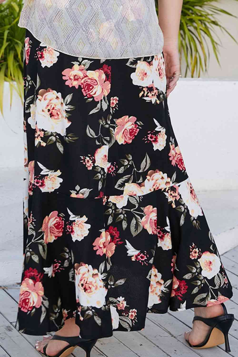 Floral High-Rise Skirt