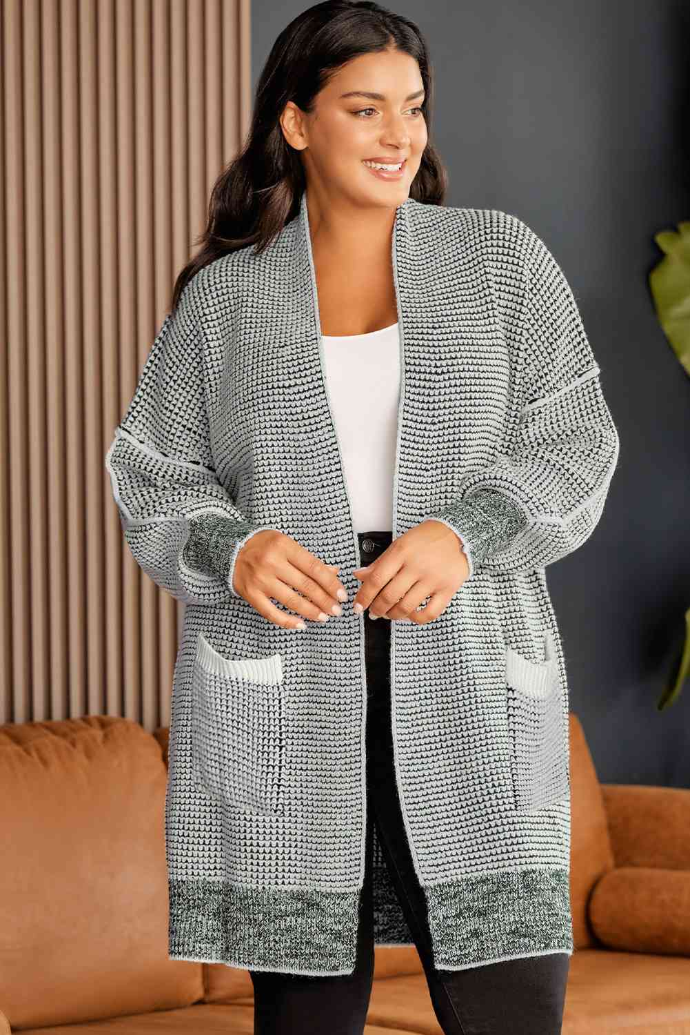 Open Front Longline Cardigan