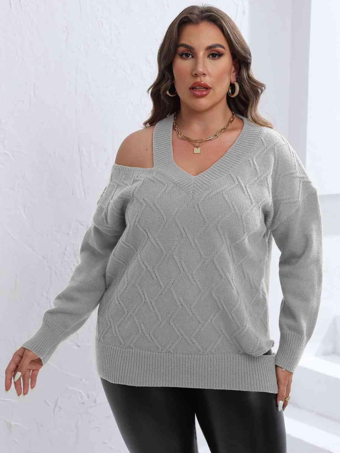 Cutout V-Neck Sweater